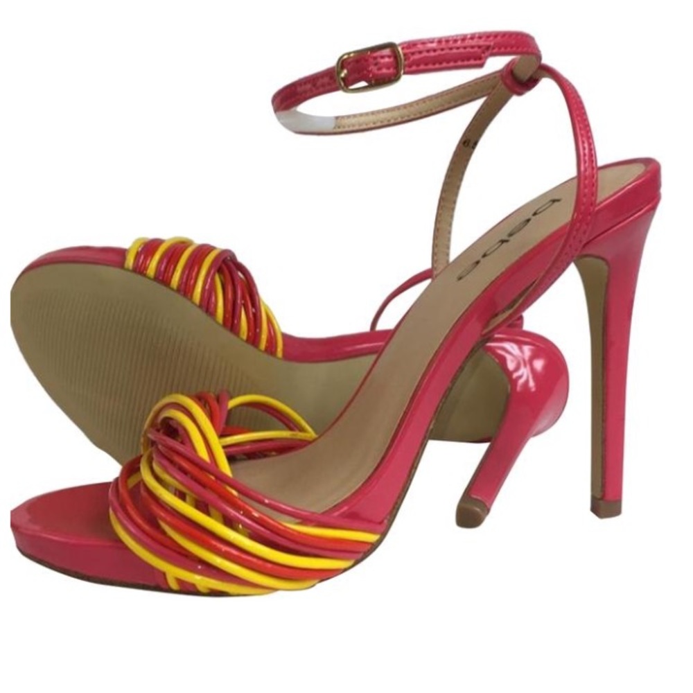 New Bebe pink high heels fashion sandals